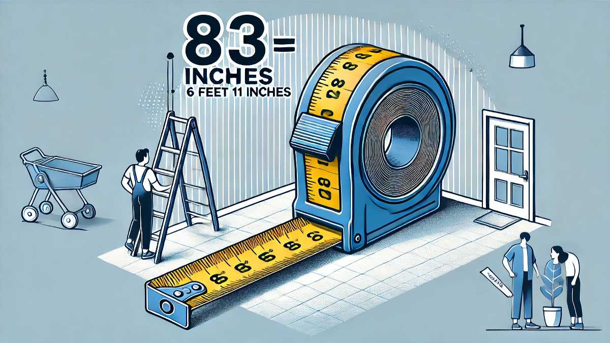 83 inches in ft