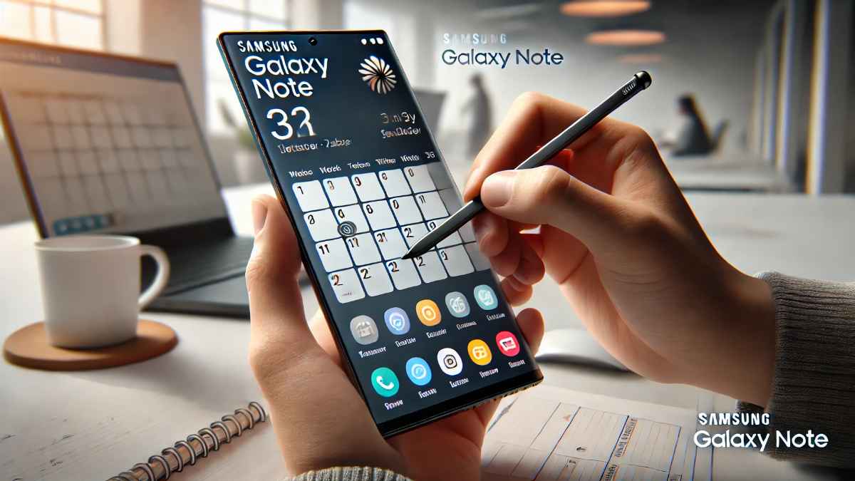 samsung note add calender
